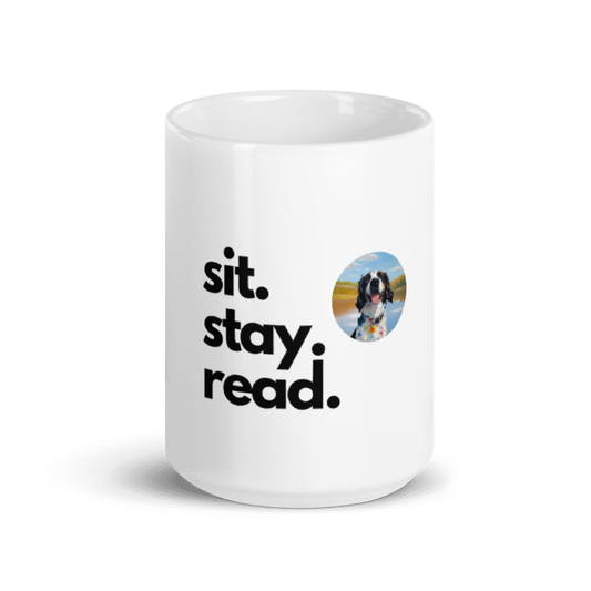 Sit Stay Read Modern Ceramic Mug — 15oz