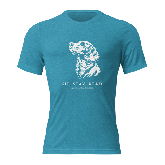 Sit Stay Read Unisex Tri-Blend T-Shirt — Bella + Canvas