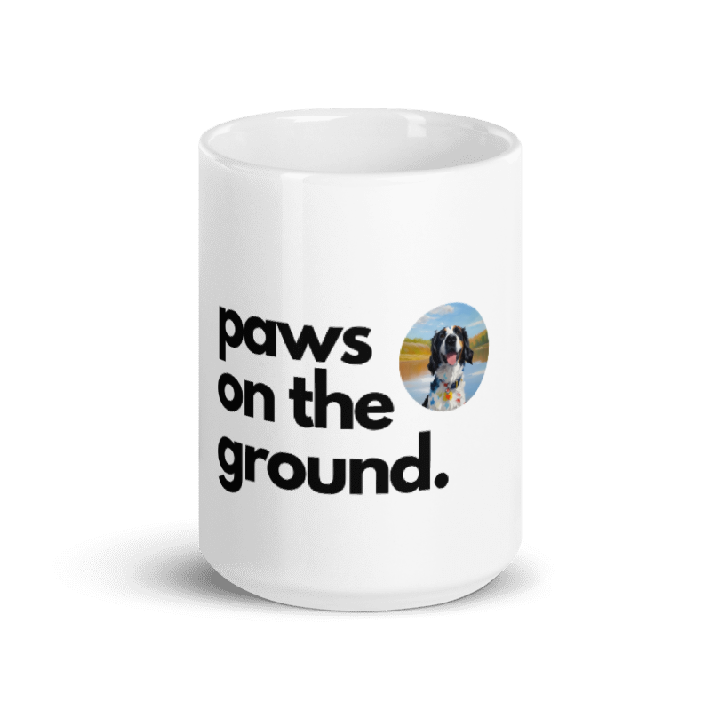 Paws on the Ground Modern Ceramic Mug — 15oz