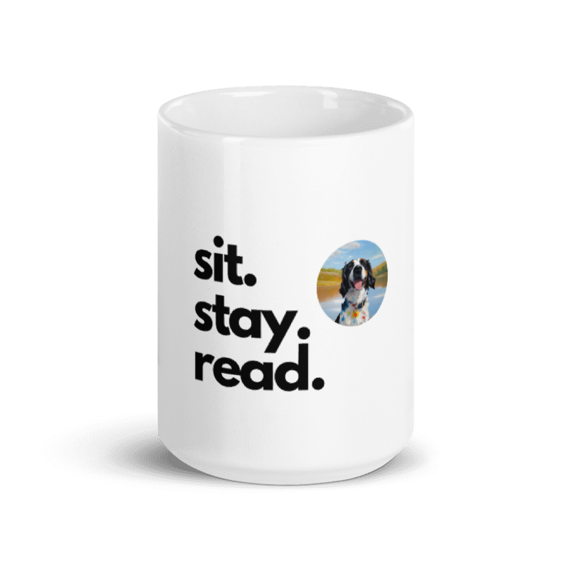 Sit Stay Read Modern Ceramic Mug — 15oz